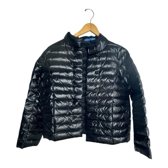J. McLaughlin Glossy Black Puffer Jacket - Picture 2 of 8